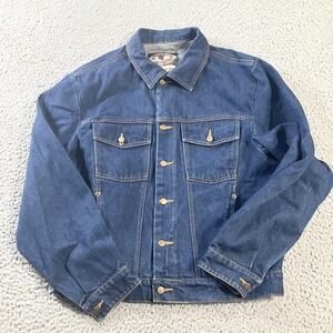Vintage Looney Tunes Jacket Mens Large Blue Denim Eagle Ridge Outfitters 90s‎